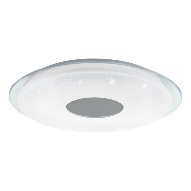 Eglo Totari-Z kattovalaisin kromi ja valkoinen kristalliefektillä Ø56 - TW - Zigbee, Bluetooth