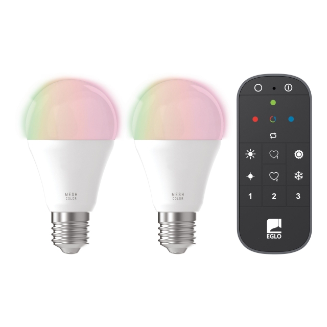 Eglo Sarja 2x E27 A60, kaukosäädin - RGB + TW - Zigbee, Bluetooth