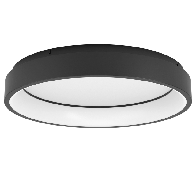 Eglo Marghera-Z kattovalaisin musta Ø60 - RGB + TW - Zigbee, Bluetooth