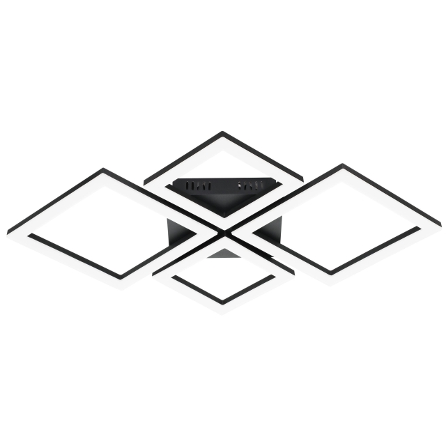 Eglo Paranday-Z kattovalaisin mustalla 47x43 - TW - Zigbee, Bluetooth