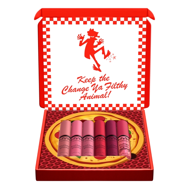 NYX Ammattimainen meikki Butter Gloss Pizza Box Makeup lahjapakkaus