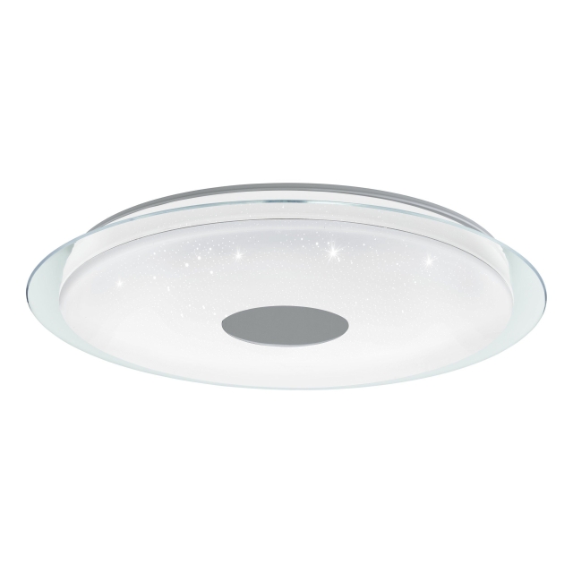 Eglo Totari-Z kattovalaisin kromi ja valkoinen kristalliefektillä Ø77 - TW - Zigbee, Bluetooth