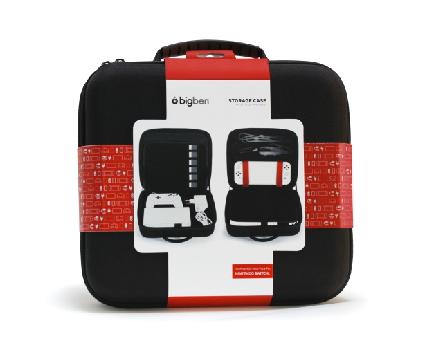NACON Bigben Storage Case Musta kova kotelo Switchille Mukaan lukien telakointiasema Yhteensopiva Switch Lite/OLED:n kanssa