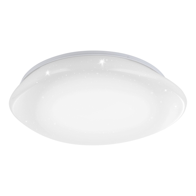 Eglo Sileras-Z kattovalaisin valkoinen kristalliefektillä Ø60 - RGB + TW - Zigbee, Bluetooth