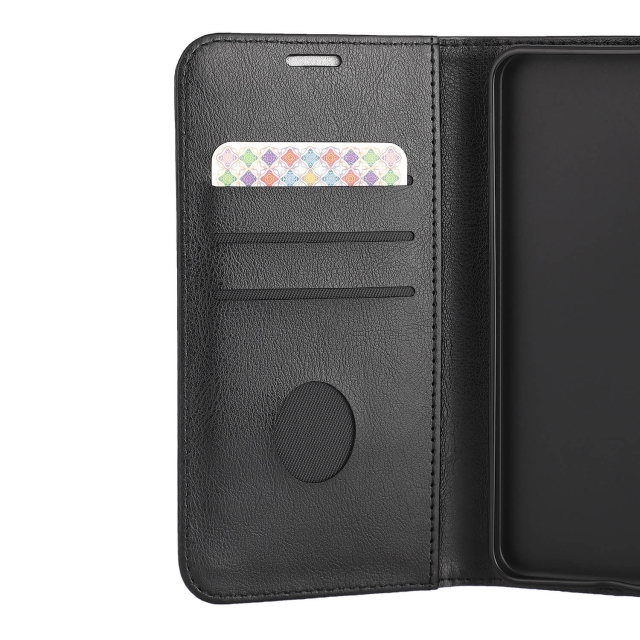 Radicover PUhelinkotelo Samsung A36 5G Flipcover Anti Radi RFID 3 Korttia Musta PU