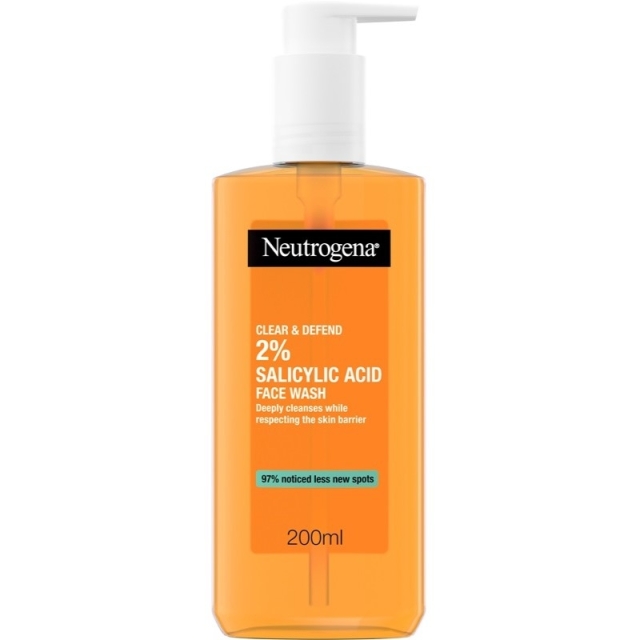 Neutrogena Clear & Defend 2% Salicylic Acid Face Wash 200ml