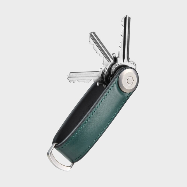 Orbitkey Hybridi nahkainen avaimenperä - männynvihreä