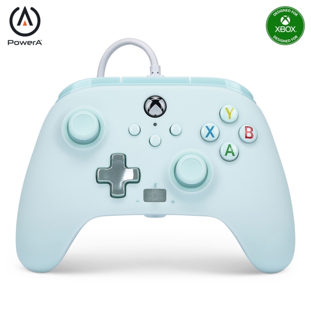 PowerA Parannettu langallinen ohjain - Xbox Series X/S - Cotton Candy Blue (hattaran sininen)