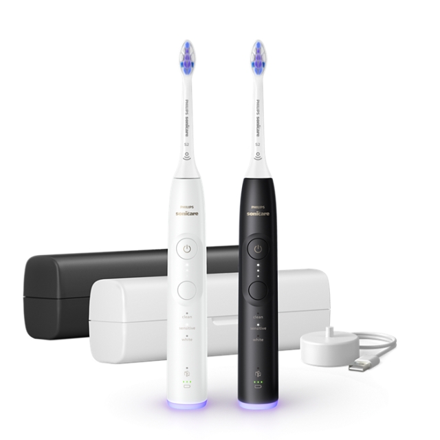 Philips Sonicare valkoiset ja mustat sähköhammasharjat Sarja 6500 HX7419/01 HX7419/01