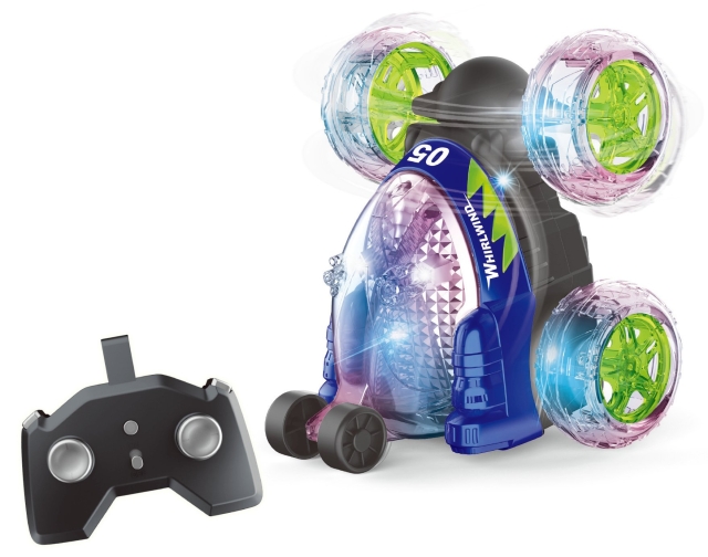 TEC-TOY Crazy Tumbler - Stunt Car w/light - R/C 2,4GHz - Sininen (534446)