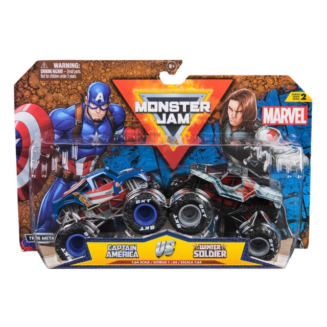 Monster Jam 1:64 Marvel 2 Pack - Kapteeni Amerikka vs. Talvisotilas