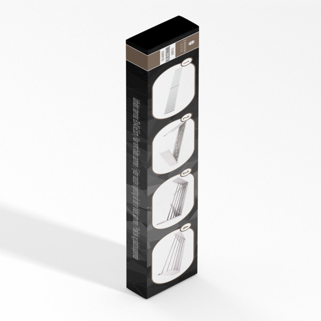 Scandinavian Collection Taitettava seinään kiinnitettävä kuivausteline - 80 x 40 x 9,5 cm