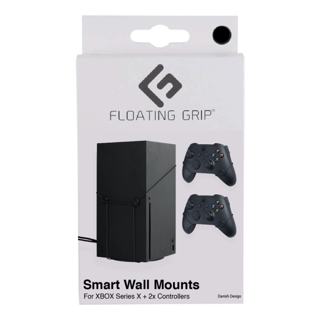FLOATING GRIP Xbox Series X -seinäkiinnike Bundle Musta