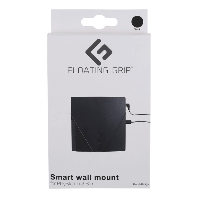 FLOATING GRIP PS3 Slim -seinäkiinnike FLOATING GRIP®, musta