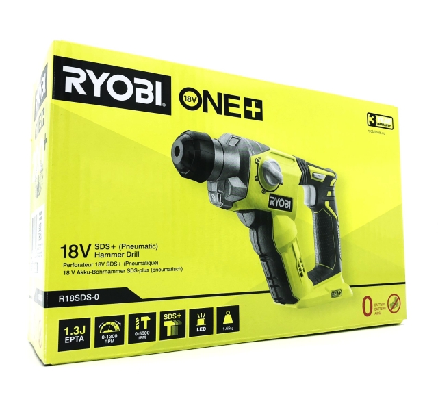 Ryobi One+ R18SDS-0 Rotary hammer No battery 18V 1.3Joule