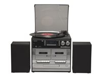 Denver MRD-166 DAB Radio CD/MP3 Player Double Cassette Digital Player Turntable Radio Digital Recorder 4Watt