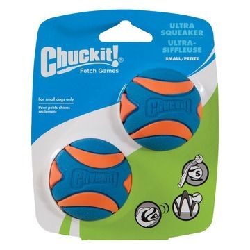 chuckit Ultra Squeaker Ball M 6 cm 2 kpl. - (CHUC33068)