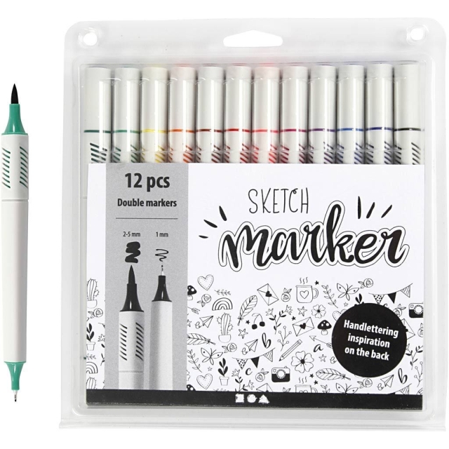 Creative Toys Sketch Marker - vakiovärit 12 kpl (37382)