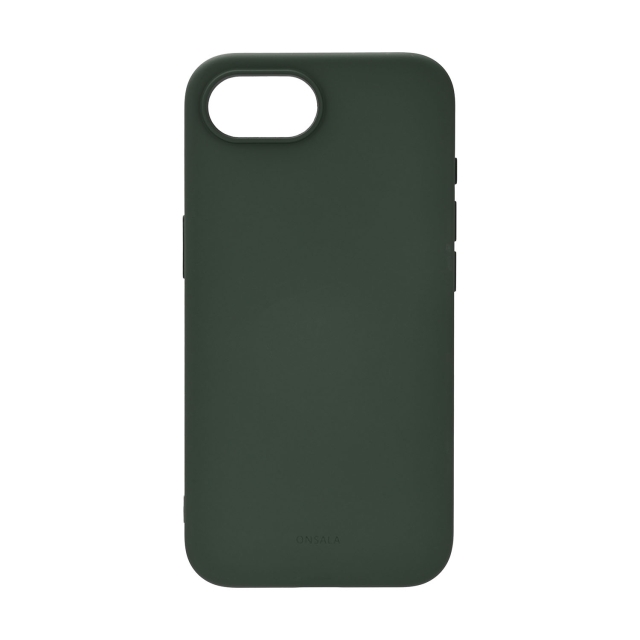 Onsala Mobiilikuori iPhone 16E Takapuoli Silikonituntumalla Kierrätetty MagSerie Olive Green