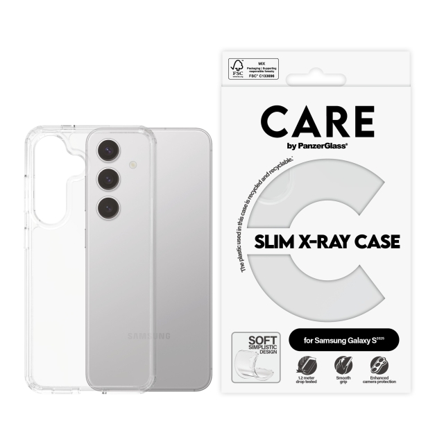 CARE by PanzerGlass - Muodikas kotelo läpinäkyvä X-Ray Soft Basic Samsung Galaxy S25