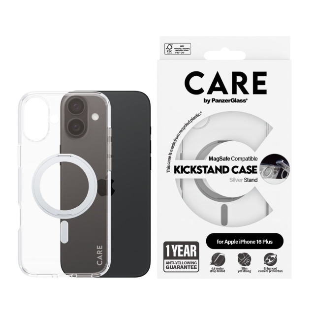 CARE by PanzerGlass - Kotelo - läpinäkyvä & MagSafe - iPhone 16 Plus