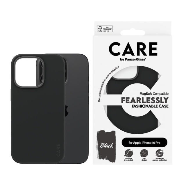 CARE by PanzerGlass - Kotelo - Musta - MagSafe - iPhone 16 Pro