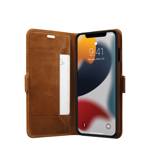 dbramante1928 Copenhagen Slim Flip Case - iPhone 13 Pro - ruskea väri