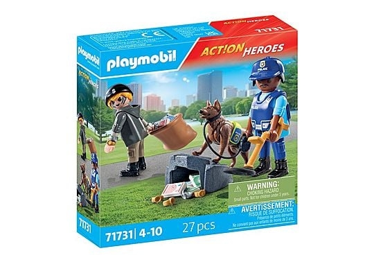 Playmobil Poliisin etsintä koiran kanssa (71731)