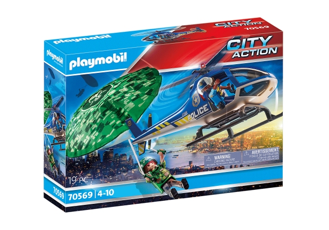Playmobil Poliisihelikopteri - Laskuvarjohyppy (70569)
