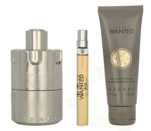 Azzaro Wanted Giftset 185 ml Edp Spray 100ml/Shower Gel 75ml/Edp Spray 10ml