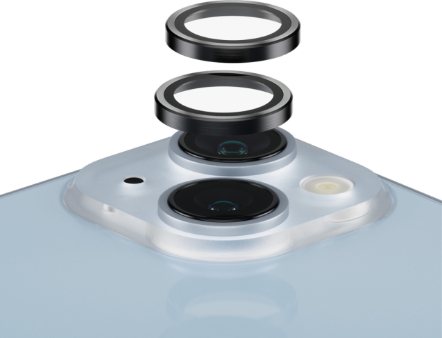 PanzerGlass Hoops -kameran linssinsuoja, iPhone 14 / 14 Plus, musta