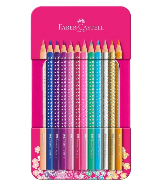 Faber-Castell Säihkyvä värikynä, 12 kpl tinalaatikossa (201737)