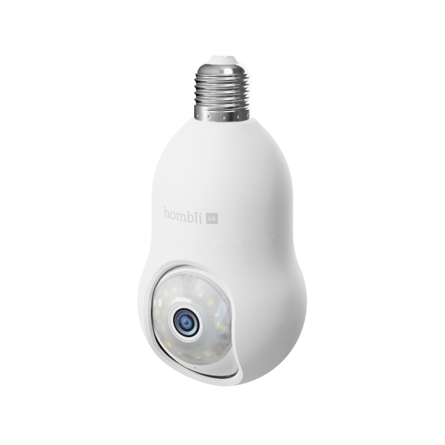 Hombli Smart Bulb Cam 4K, valkoinen