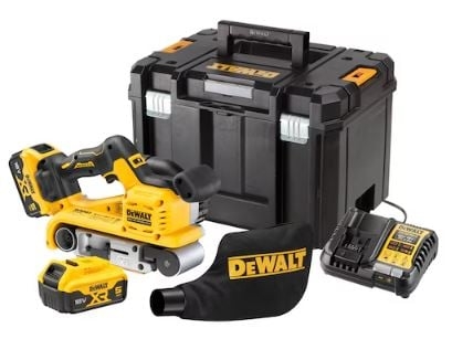DeWALT 18V XR Harjaton akkuhiomakone 75mm TSTAK VI kotelossa (2X 5.0AH akku ja laturi)