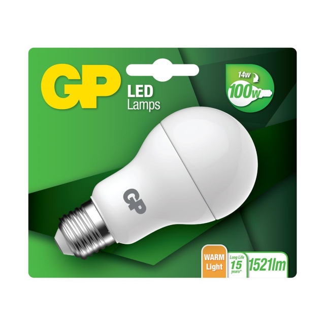 GP LED-lamppu Classic, E27, 14W (100W), 1521lm