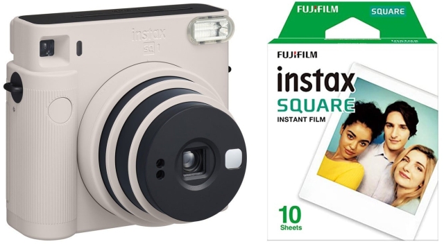 Fuji Instax pikakamera SQ1 + 10 kuvaa - valkoinen