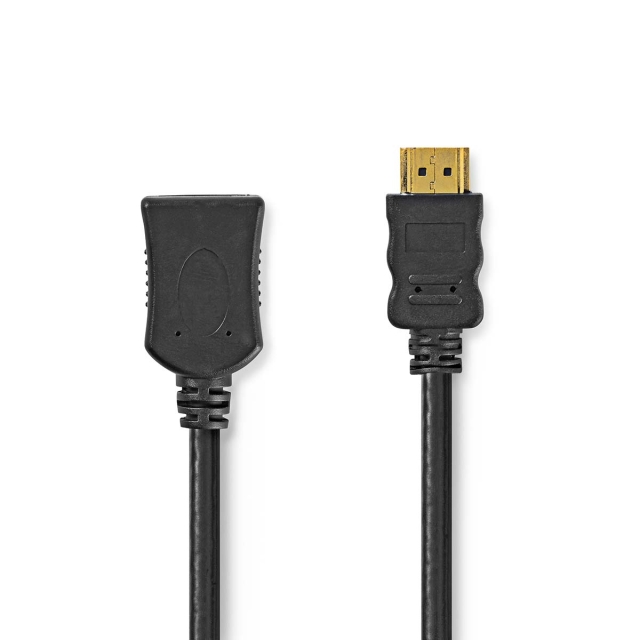 Nedis High Speed HDMI ™ Kaapeli Ethernet | HDMI™ liitin | HDMI™ Ulostulo | 4K@60Hz | ARC | 10.2 Gbps | 3.00 m | Pyöreä | PVC | Musta | Label