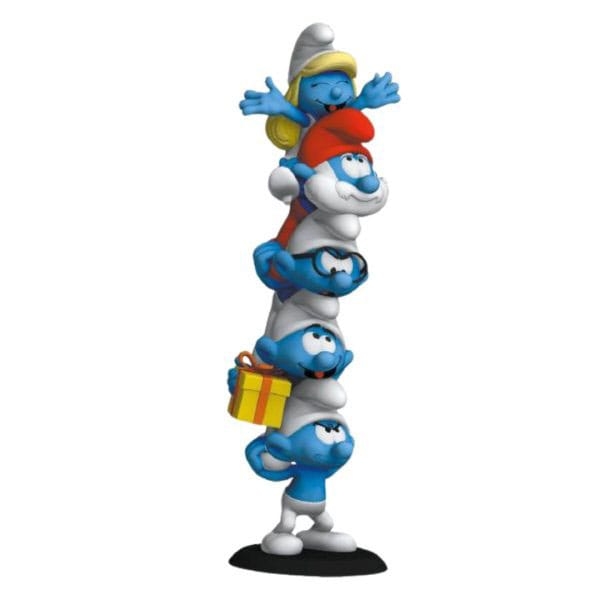 Plastoy Smurffit Hartsipatsas Smurffit pylväs Monivärinen painos 50 cm