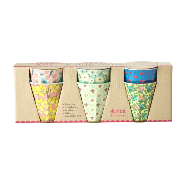 RICE Melamiinikupit, joissa on Show Your True Colors -painatus - Pieni - 160 ml