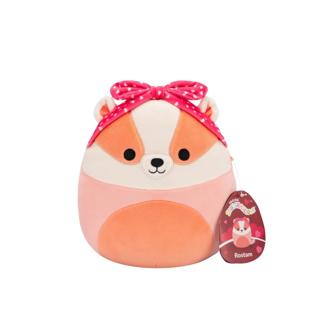 Squishmallows 19 cm sydän pehmo - Rostam mäyrä