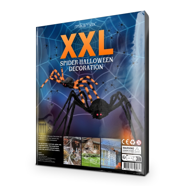 MikaMax XXL hämähäkki Halloween koristelu