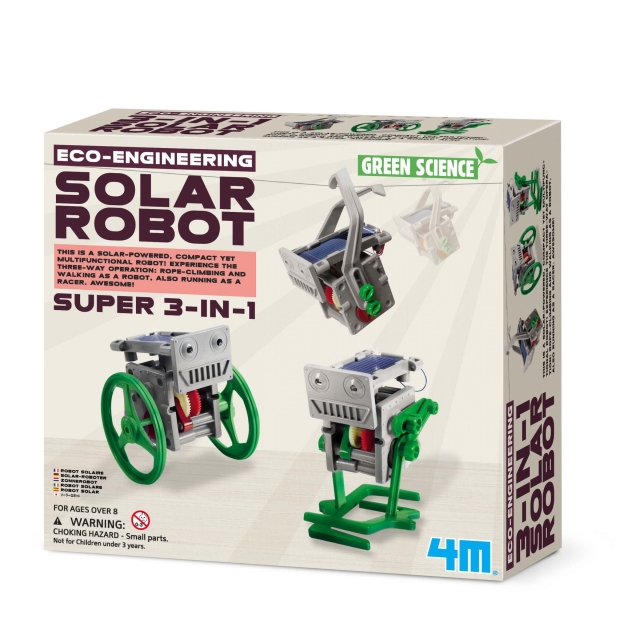 4M Eco-Engineering 3-in-1 Mini Solar Robot - (4M-3377)