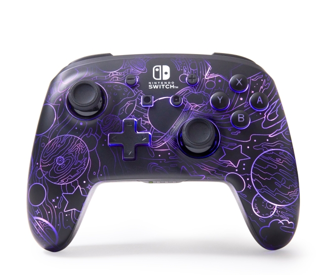 PowerA Parannettu langaton ohjain Lumectralla - Galactic Vortex (Nintendo Switch)