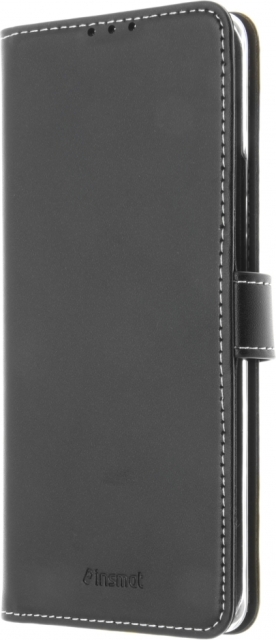 Insmat Exclusive Flip Case -lompakkokotelo, Oneplus 8, musta