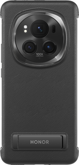 Honor Magic6 Pro -suojakuori telineellä, musta