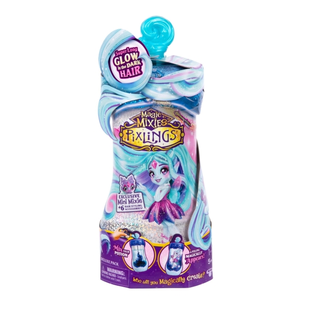 Magic Mixies Pixlings Galaxy Hair Doll yksittäinen PK Flyt (30529)