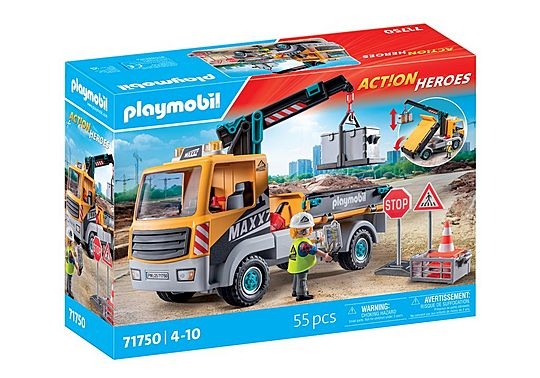 Playmobil Nosturilla varustettu rakennusauto (71750)