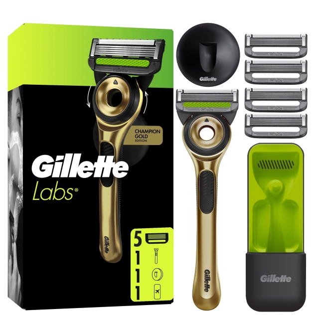 Gillette GilletteLabs With Exfoliating Bar Razor Champion Gold Edition - vihreä/musta