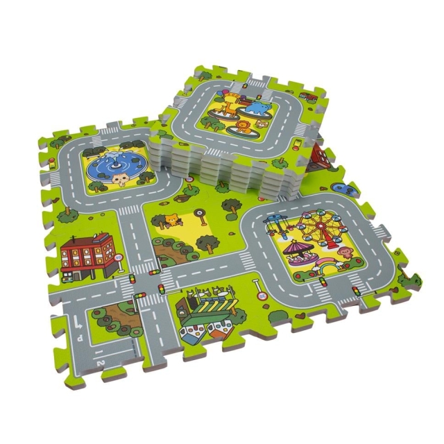 Magni Floor Puzzle in foam w. road - 3602