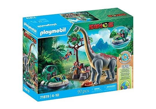 Playmobil Brachiosaurus ilmatyynyaluksen kanssa (71819)